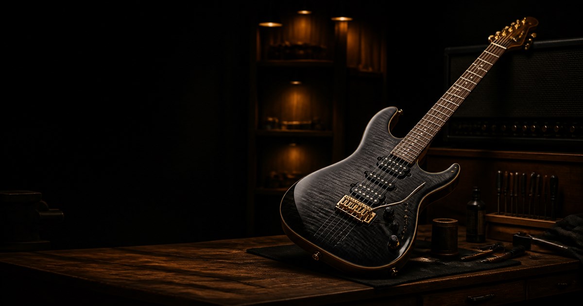 Японская электрогитара в мастерской GuitarZoo